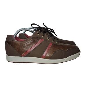 FootJoy Contour Casual Shoes‎ Mens Size 9 Brown Red Golf Leather Lace Up 54371